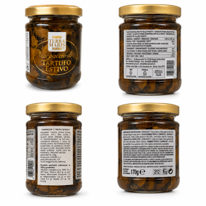 Carpaccio z trufli w oliwie 170 g Terra Maris