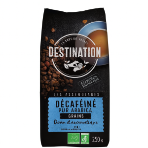 KAWA ZIARNISTA BEZKOFEINOWA ARABICA 100 % BIO 250 g - DESTINATION