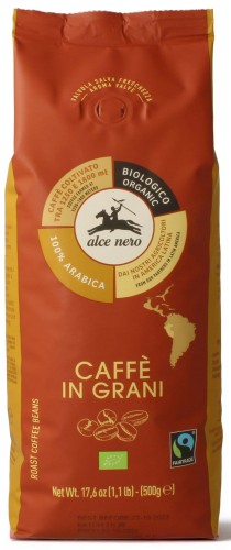 KAWA ZIARNISTA ARABICA 100 % FAIR TRADE BIO 500 g - ALCE NERO.