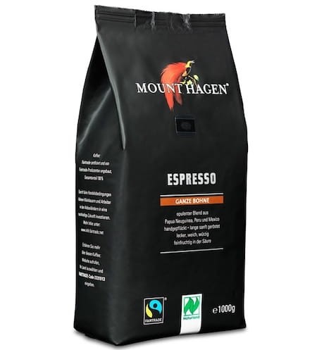 KAWA ZIARNISTA ARABICA 100 % ESPRESSO FAIR TRADE BIO 1 kg - MOUNT HAGEN