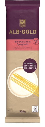 MAKARON (KUKURYDZIANO - RYŻOWY) SPAGHETTI BEZGLUTENOWY BIO 500 g - ALB GOLD